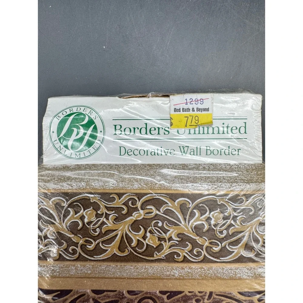 Lot of 2 Borders Unlimited Seville Wallpaper Borders Brown Scroll 15 Ft NOS